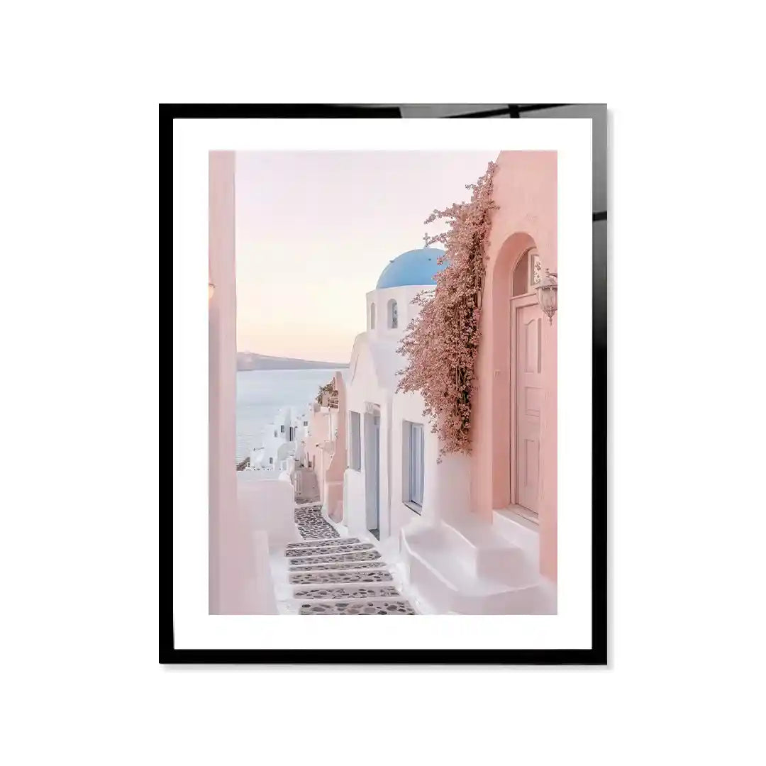 Cuadro Póster Santorini | Pink Sunset