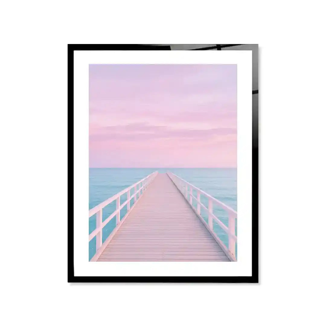 Cuadro Póster Muelle Rosa | Pink Horizon