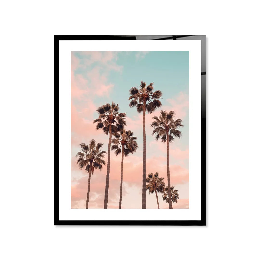 Cuadro Póster Palmeras al Atardecer | California Sunset