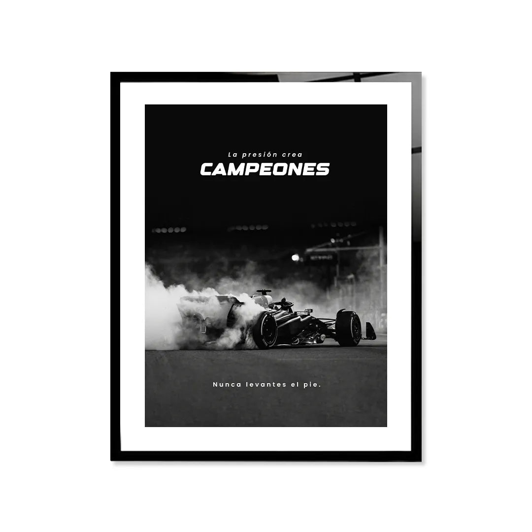 Cuadro Póster Fórmula 1 Campeones | Decoración Automovilística