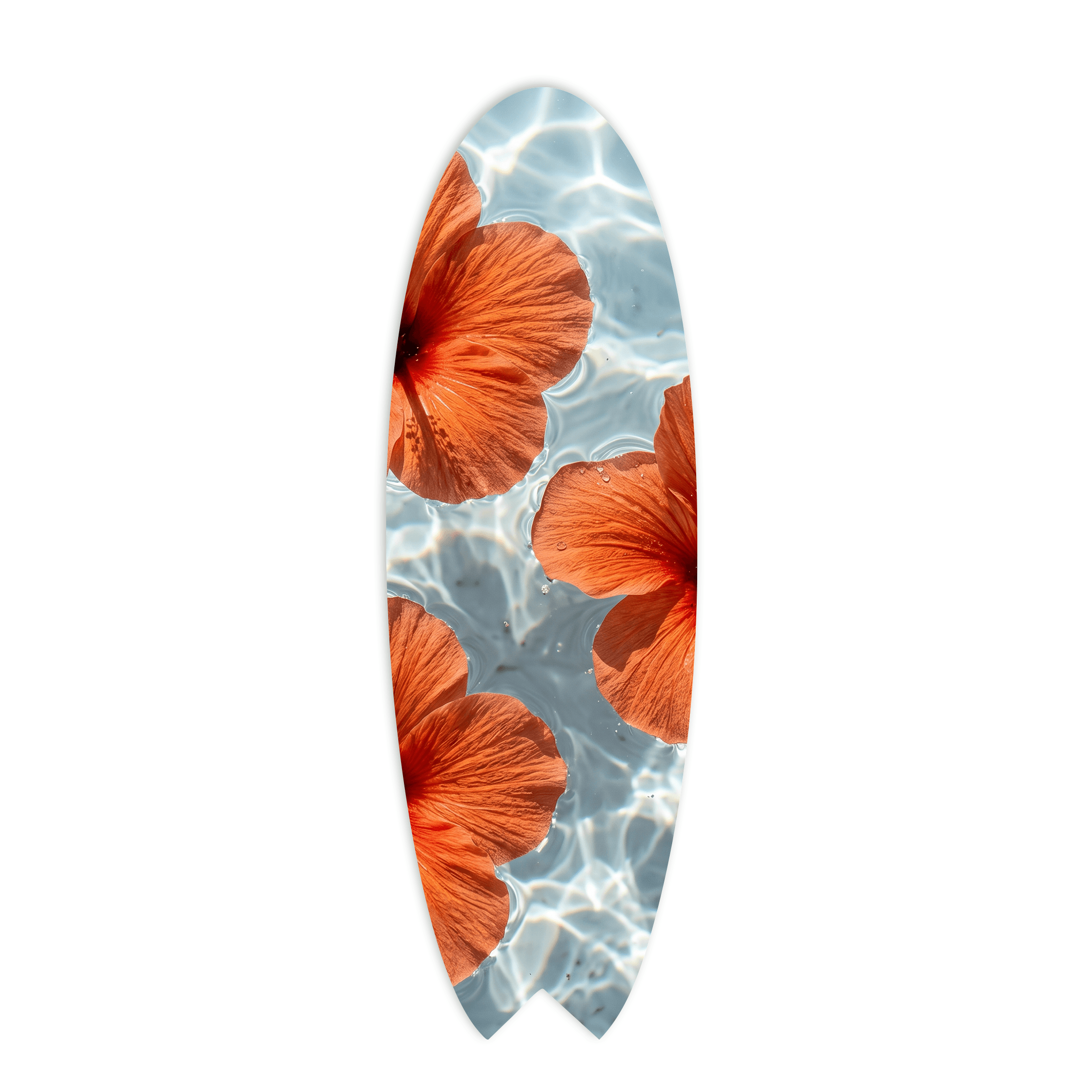 Cuadro Tabla de Surf con Hibiscos | Decoración Tropical