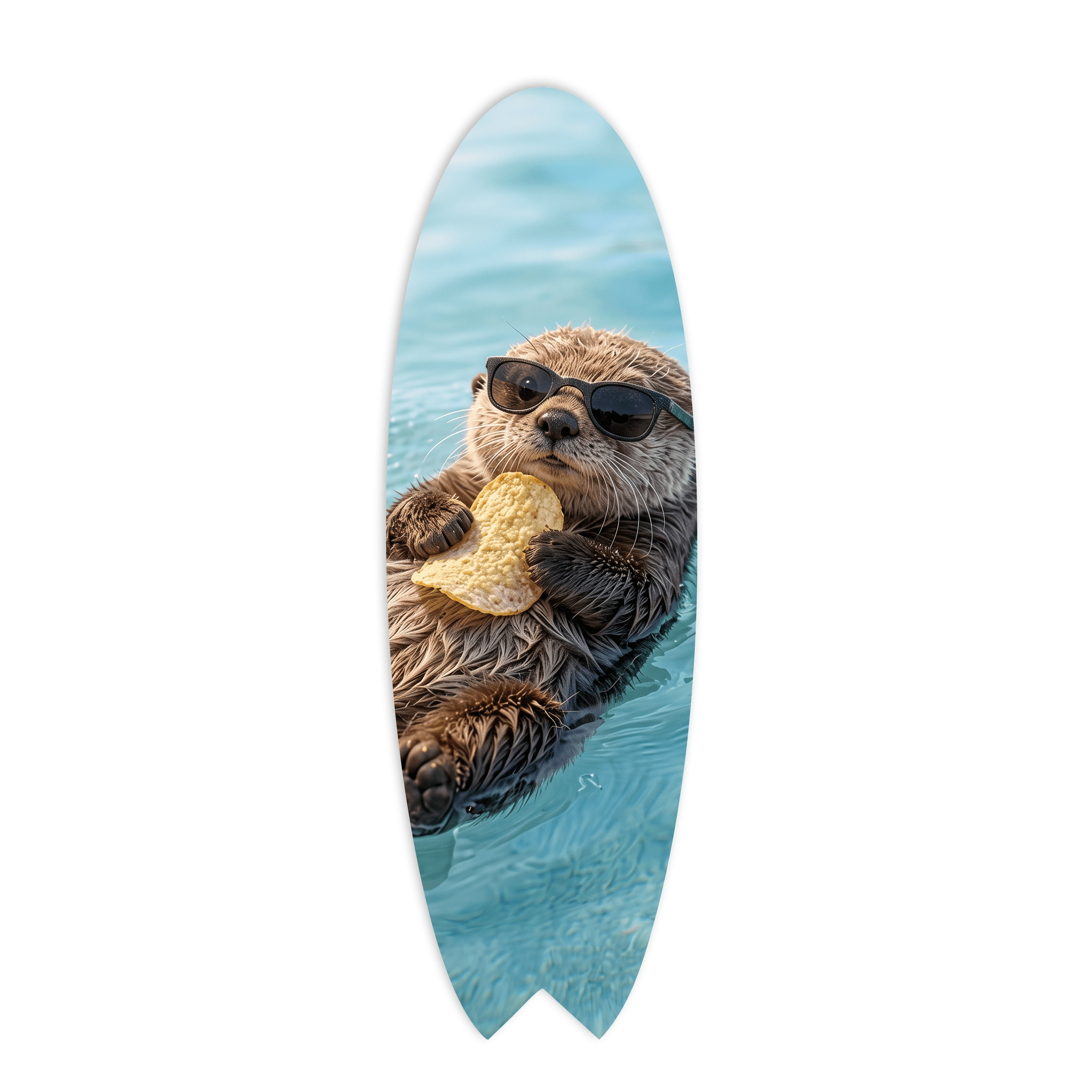 Cuadro Tabla de Surf con Nutria | Decoración Costera