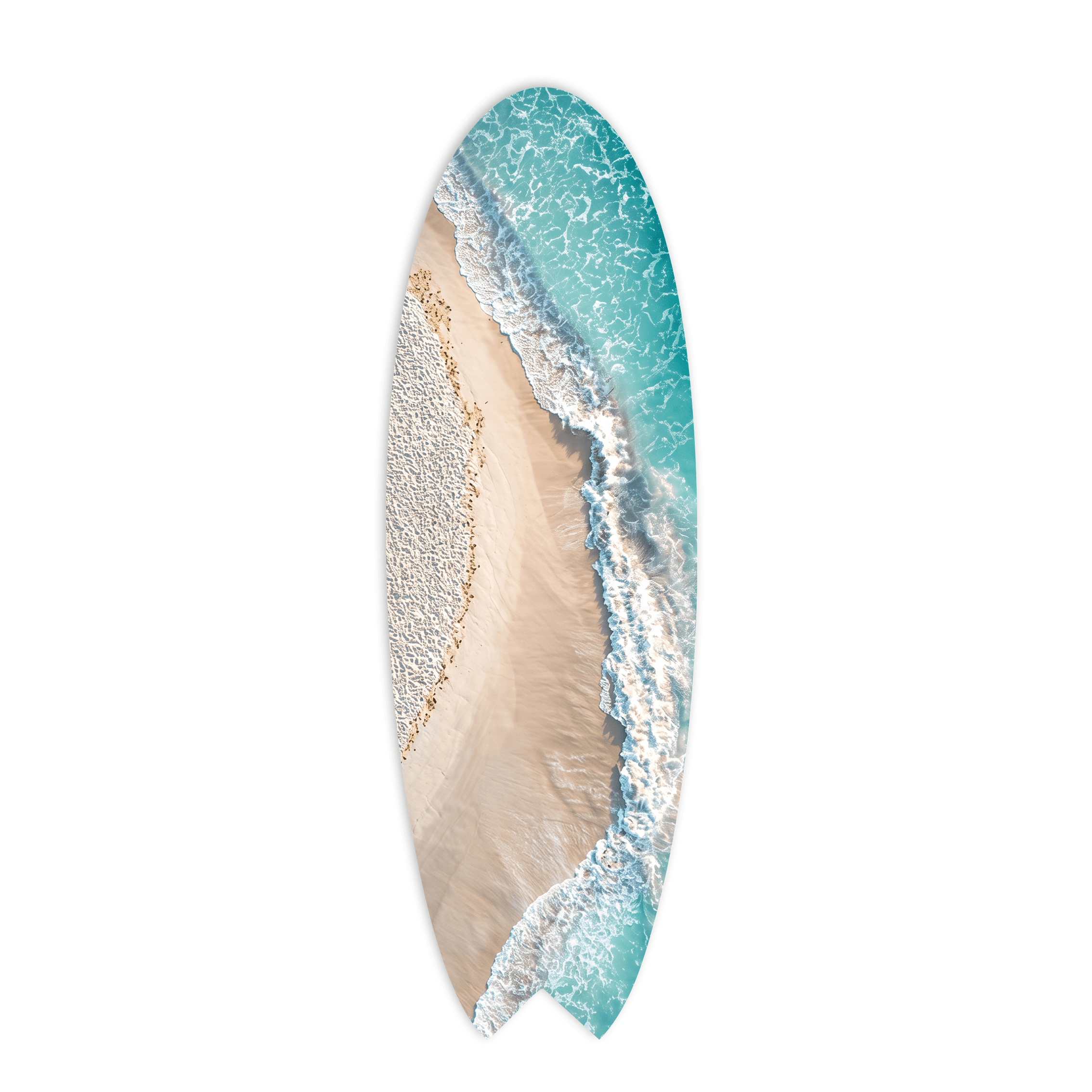 Cuadro Tabla de Surf Playa Turquesa | Decoración Costera