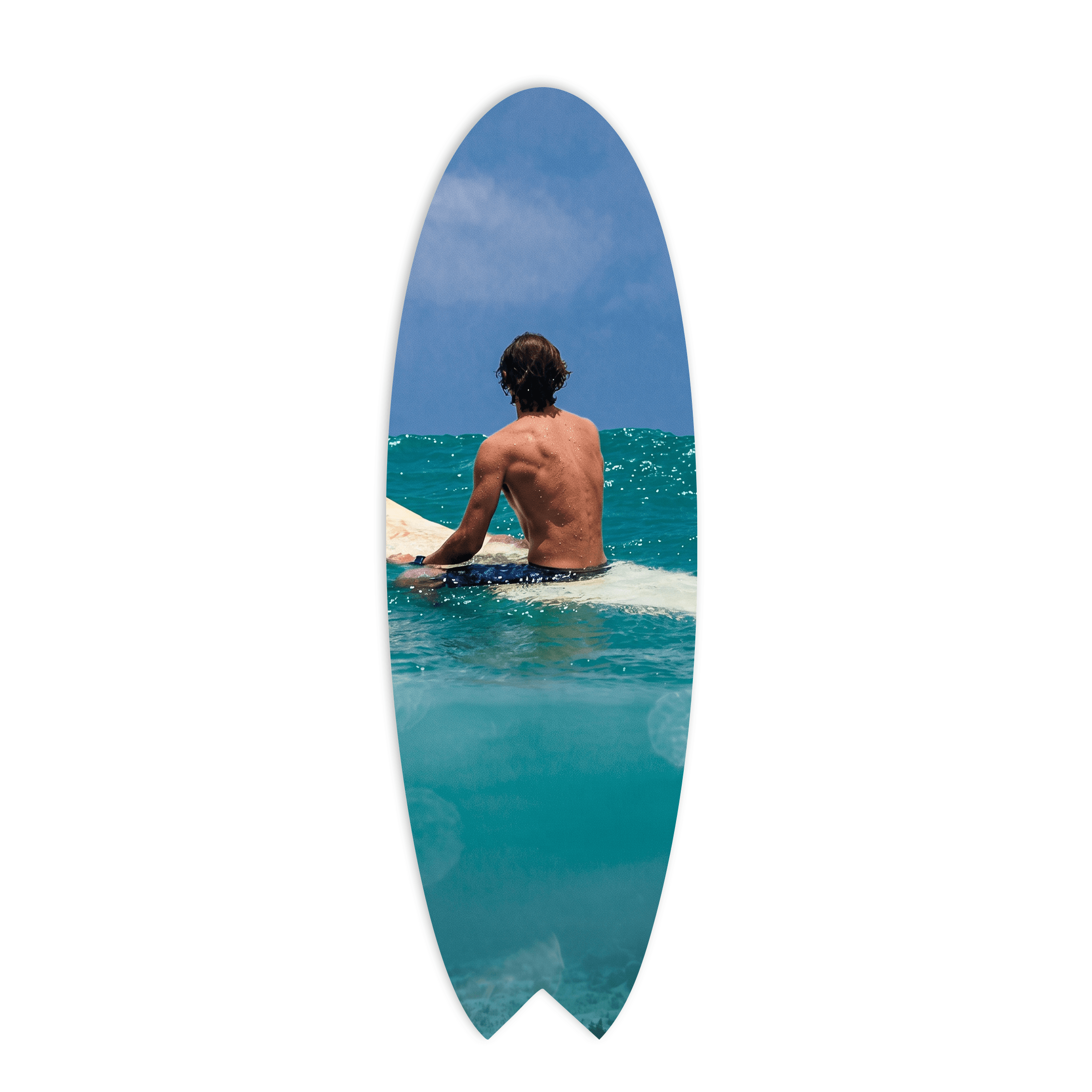 Cuadro Tabla de Surf con Surfista | Decoración Costera