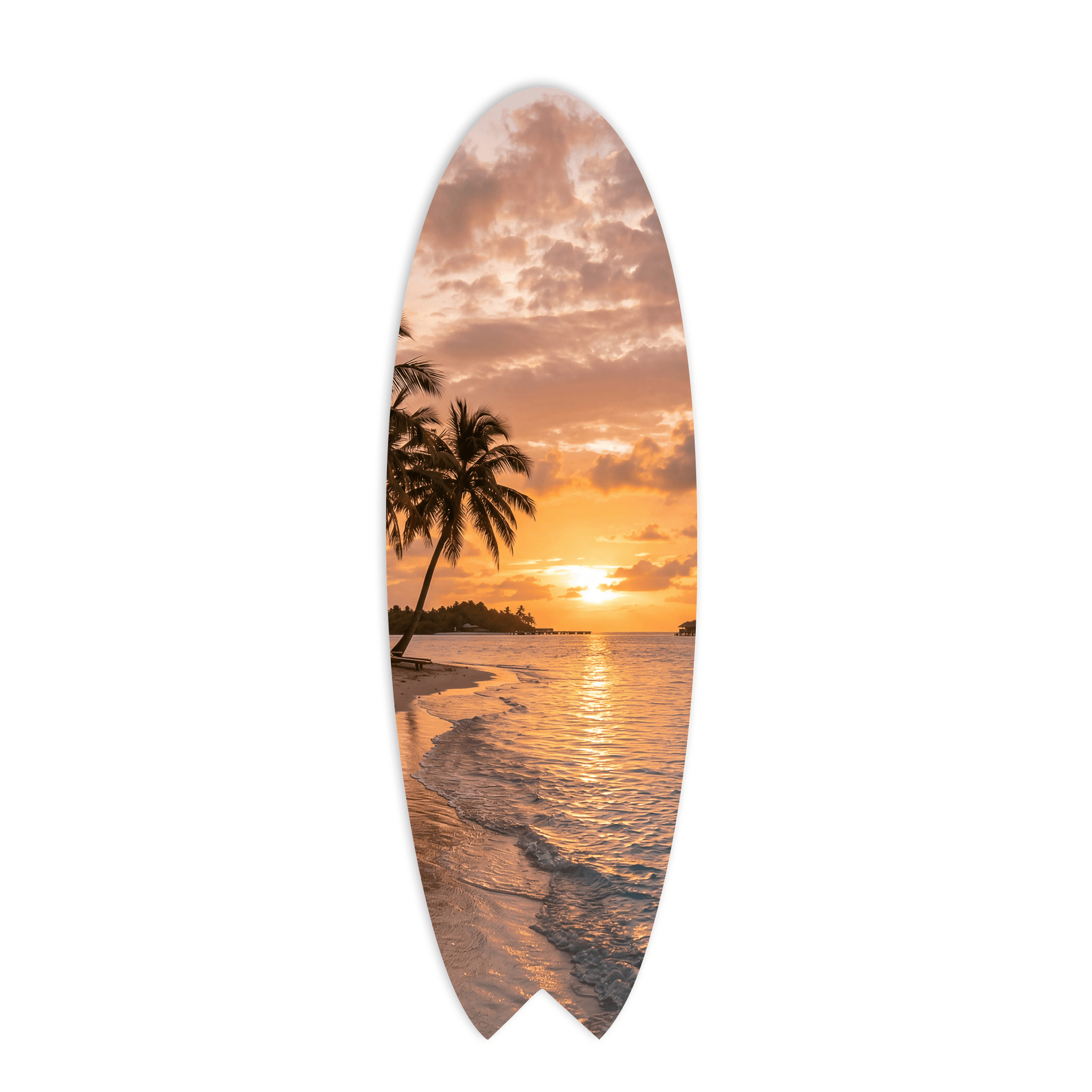 Cuadro Tabla de Surf con Atardecer | Decoración Tropical