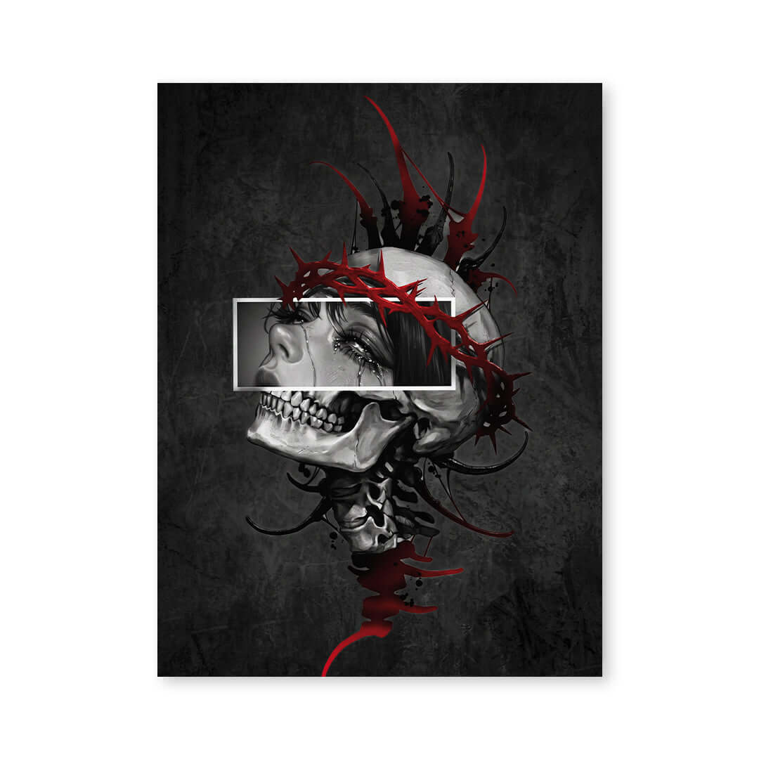 Cuadro Póster Calavera Urbana | Decoración Oscura