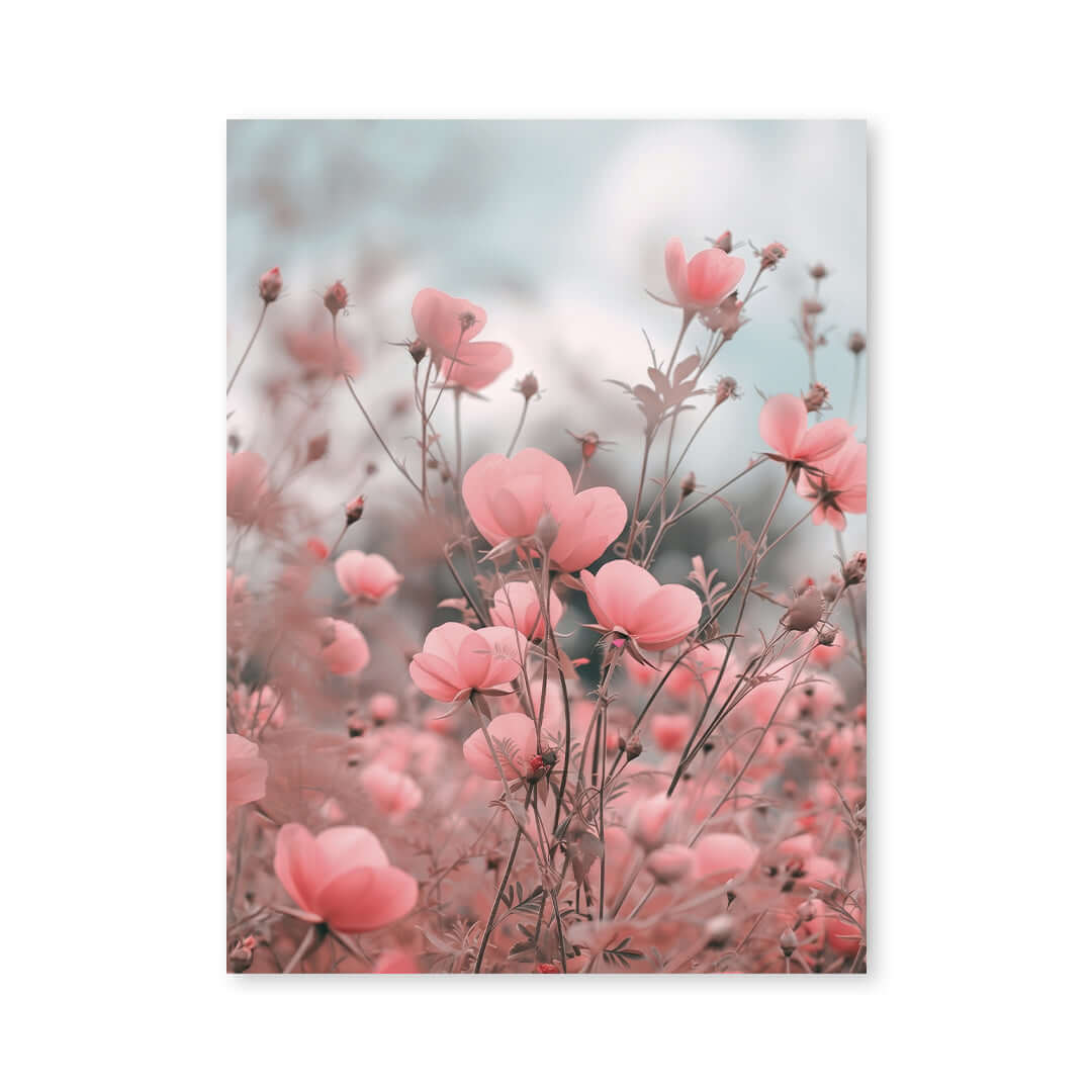 Cuadro Póster Flores Rosadas | Decoración Botánica
