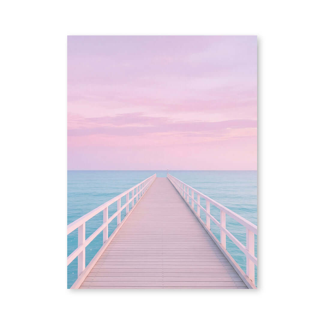 Cuadro Póster Pasarela al Mar | Decoración Pastel