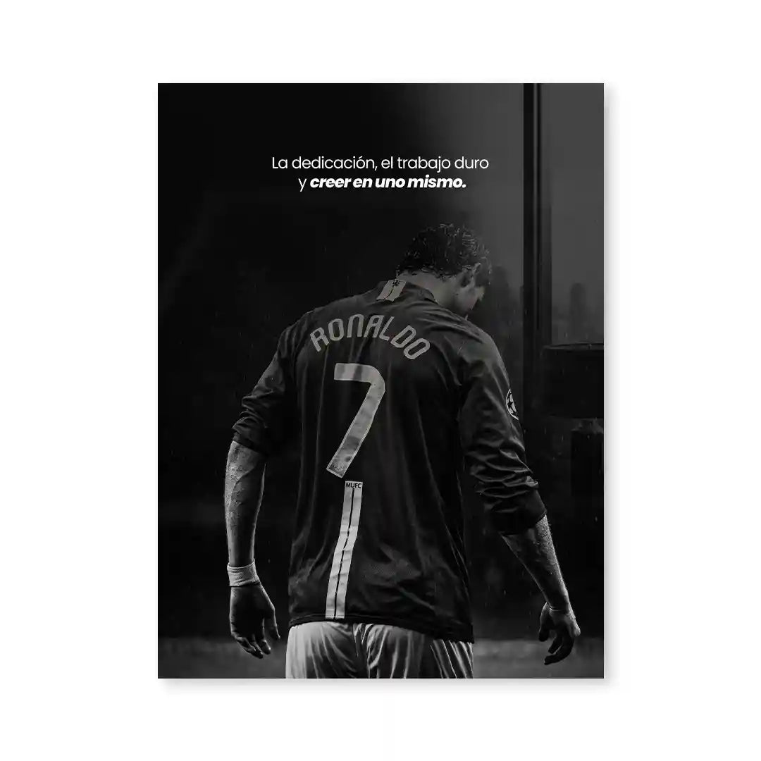 Cuadro Motivacional Fútbol | Ronaldo | Cree en Ti Mismo