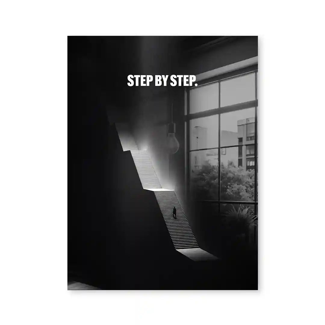 Cuadro Motivacional | Step by Step | Camino al Éxito