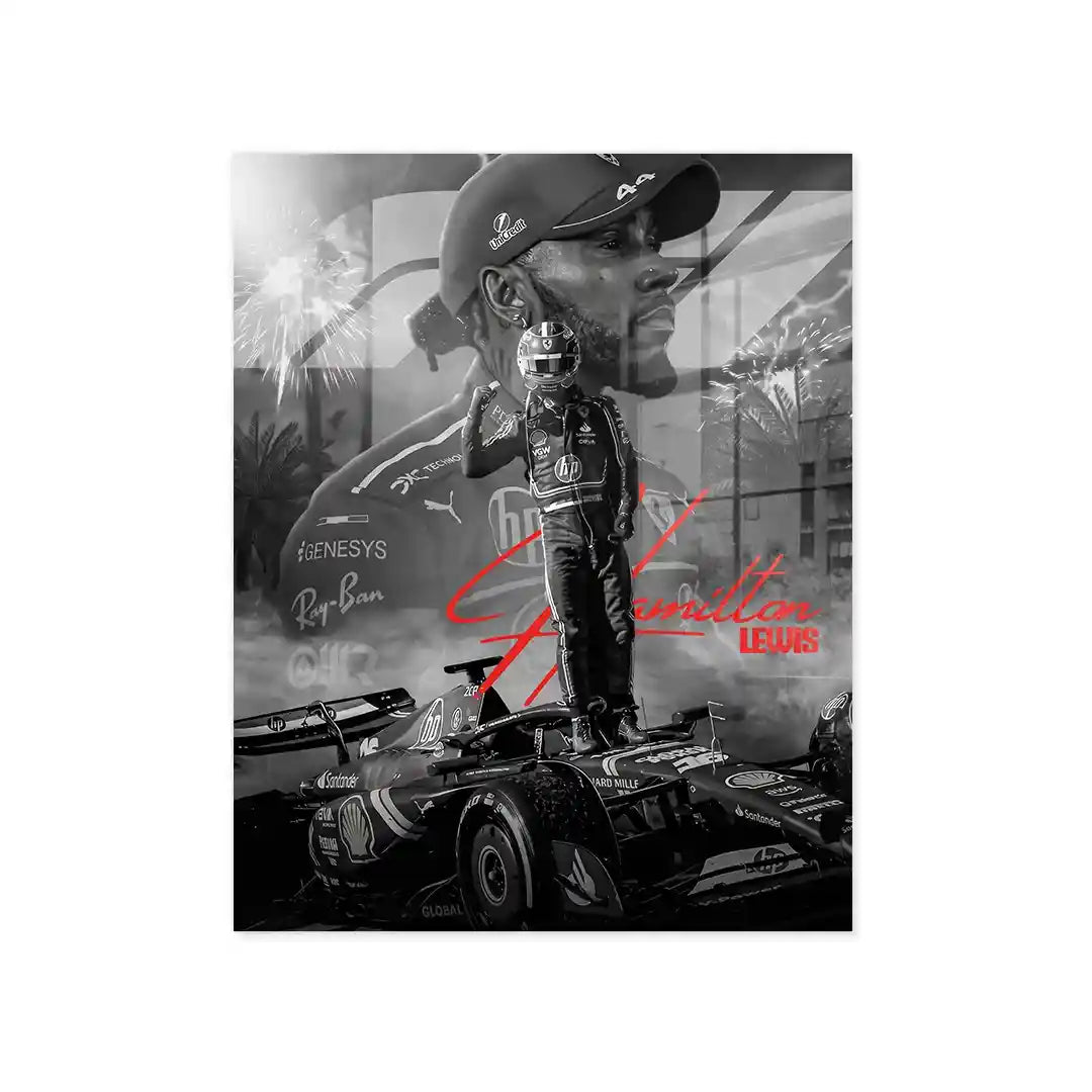 Cuadro Póster Lewis Hamilton | Decoración de Fórmula 1