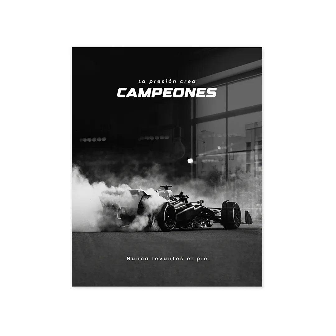 Cuadro Póster Fórmula 1 Campeones | Decoración Automovilística