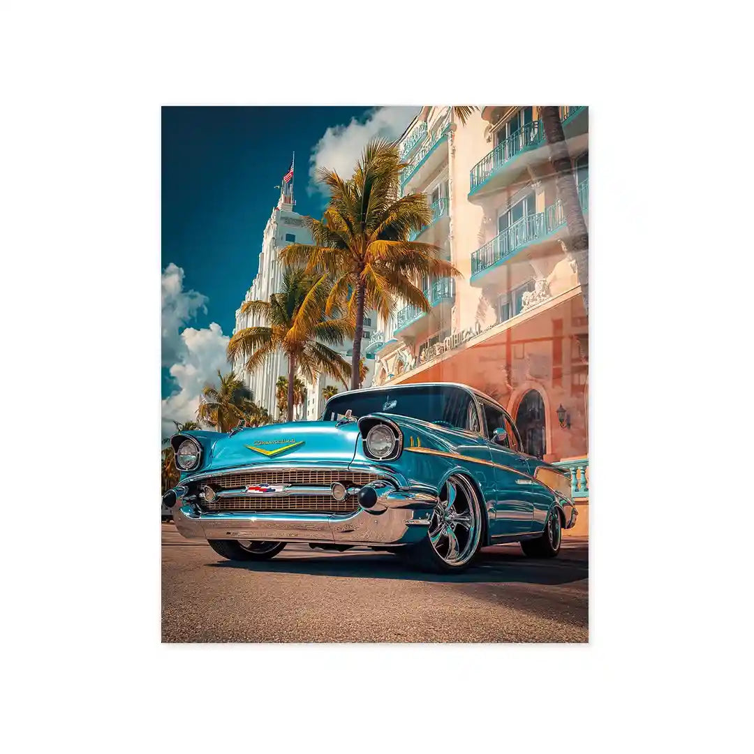 Cuadro Póster Chevrolet Bel Air 1957 | Decoración Vintage