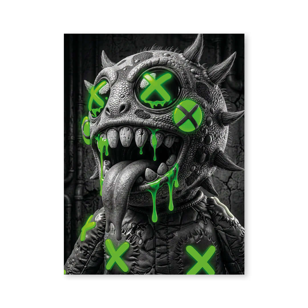 Cuadro Póster Monstruo Urbano | Decoración Oscura Neón