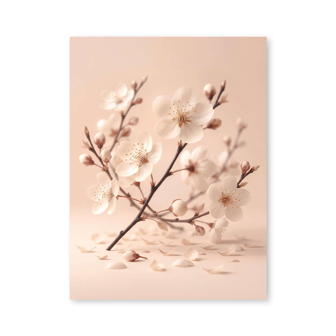Cuadro Póster Rama de Flores Rosadas | Decoración Botánica