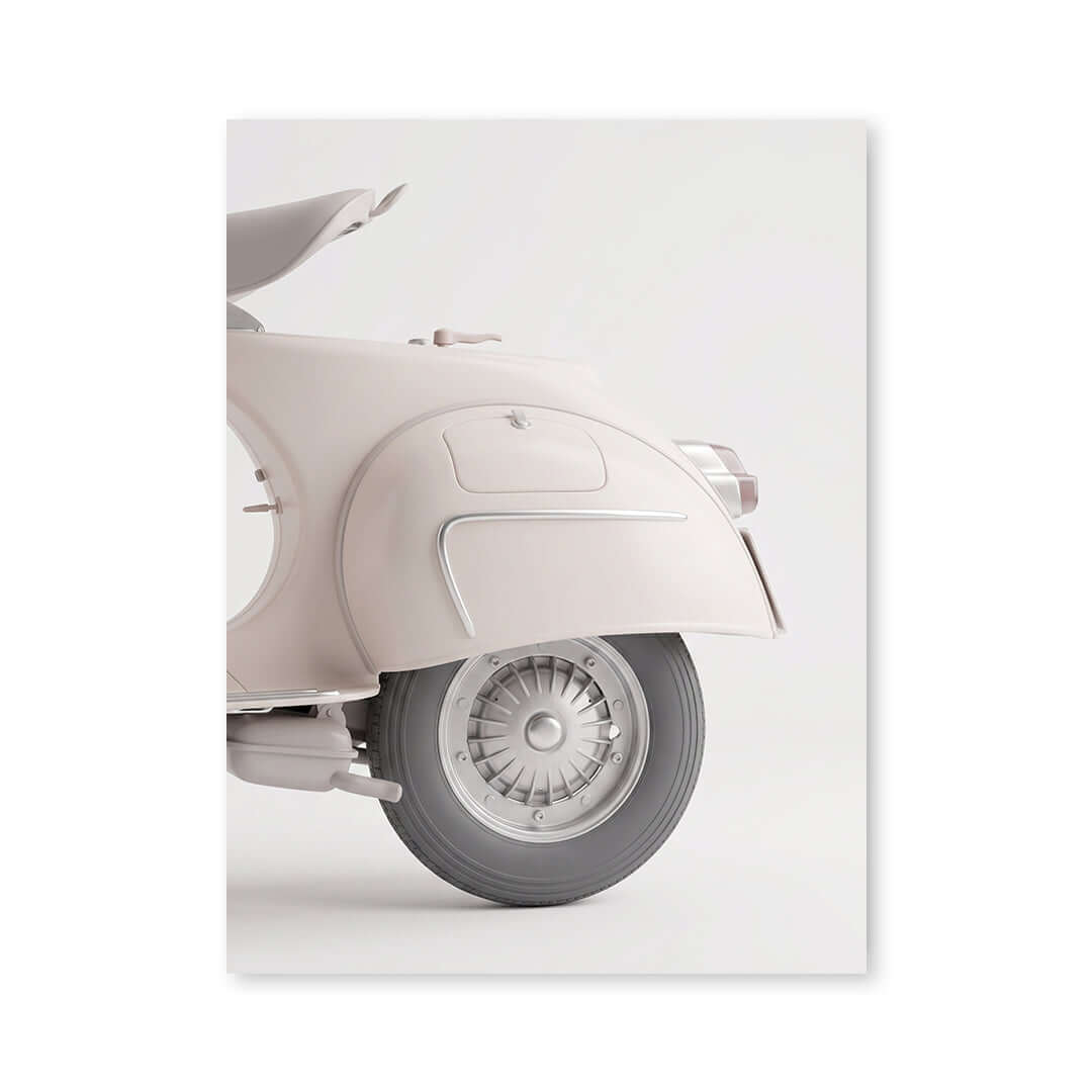 Cuadro Póster Vespa Blanca | Decoración Minimalista