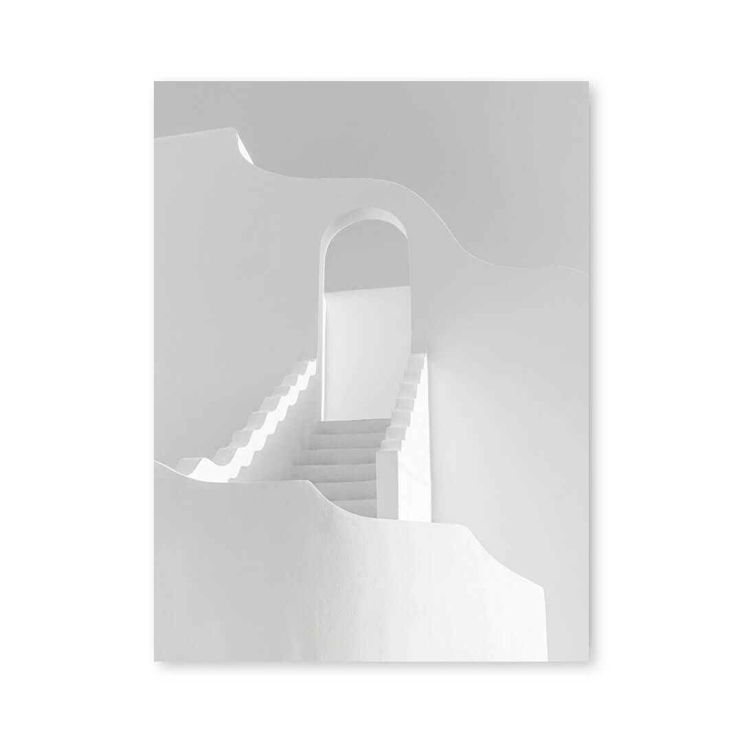 Cuadro Póster Escaleras Blancas | Decoración Minimalista