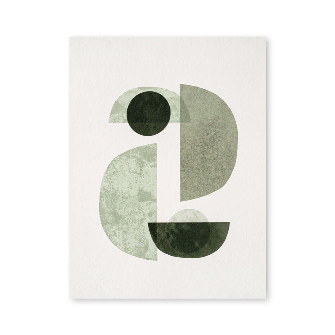 Cuadro Póster Geométrico Verde | Decoración Minimalista