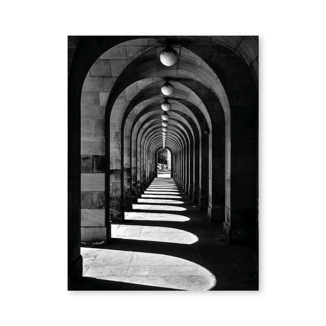 Cuadro Póster Pasillo de Arcos | Decoración Arquitectónica