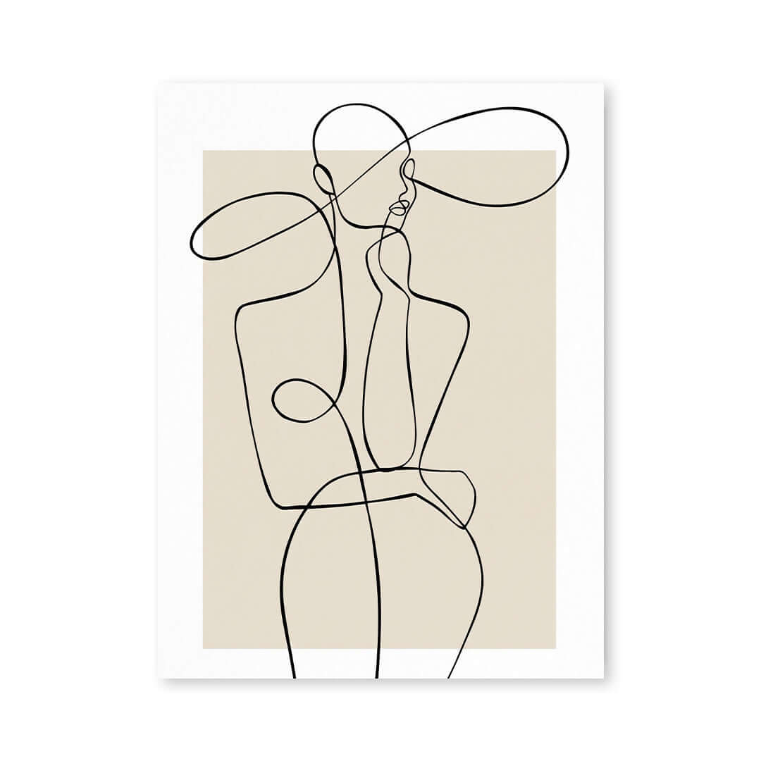 Cuadro Póster Silueta de Mujer | Decoración Minimalista