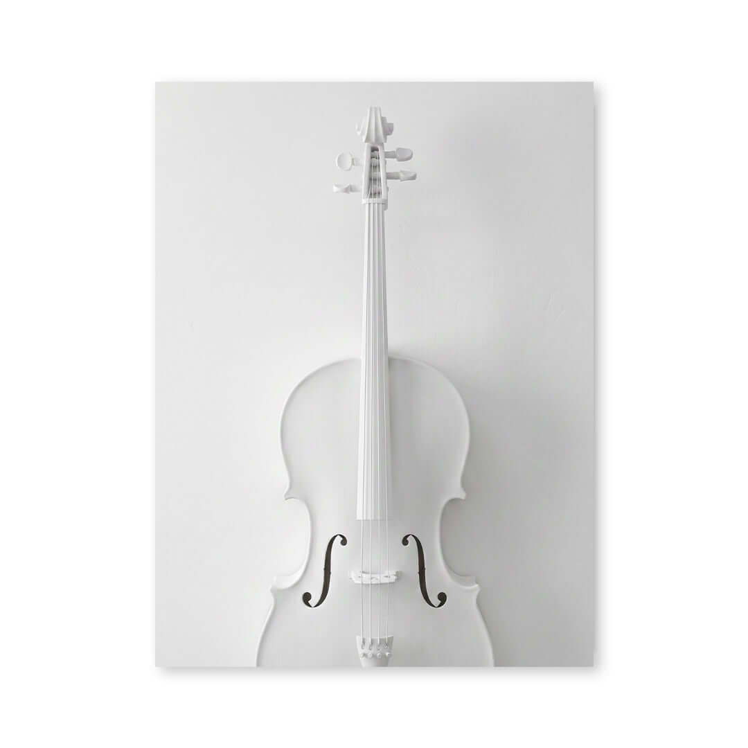 Cuadro Póster Violín Blanco | Decoración Musical Minimalista