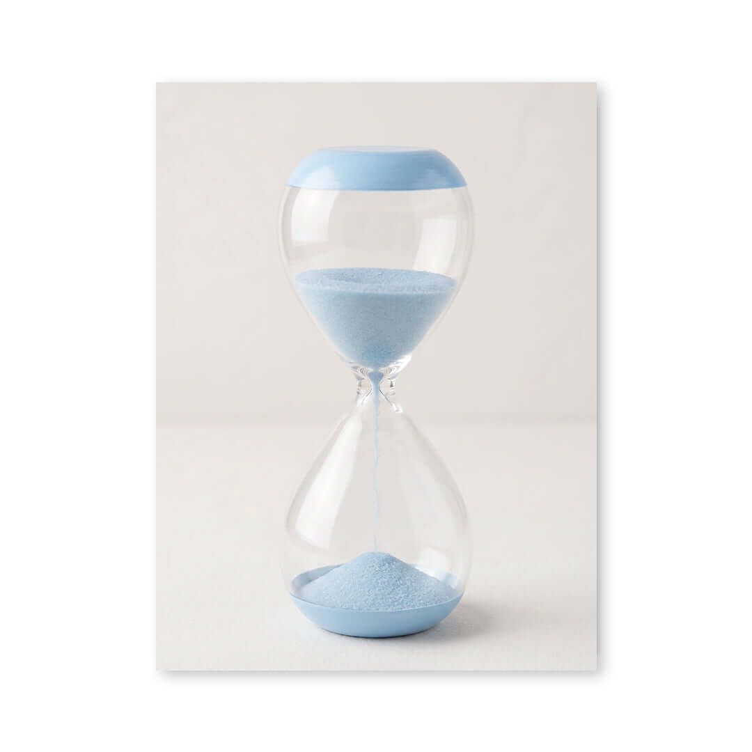 Cuadro Póster Reloj de Arena Azul | Decoración Minimalista