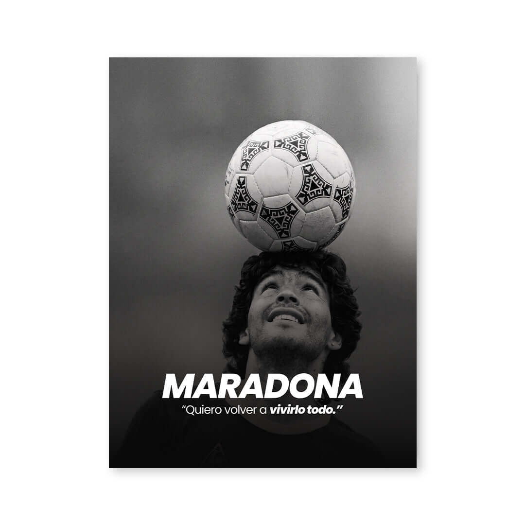 Cuadro Póster Maradona | Decoración de Fútbol
