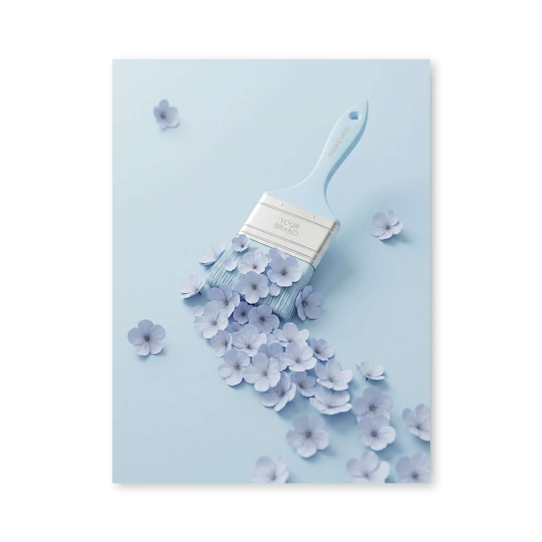 Cuadro Póster Flores Azules | Decoración Floral Minimalista