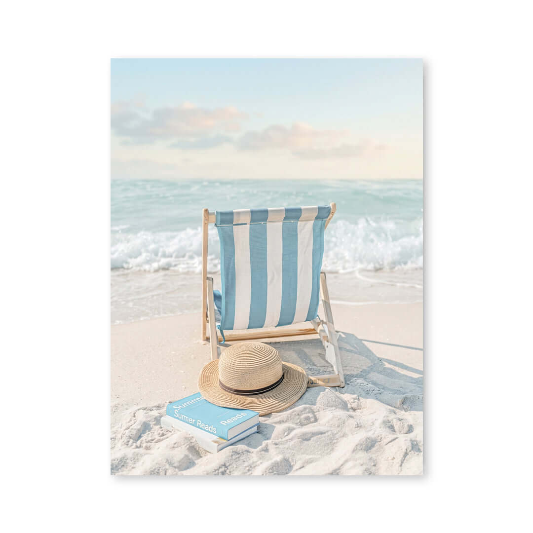 Cuadro Póster Silla de Playa | Decoración Costera