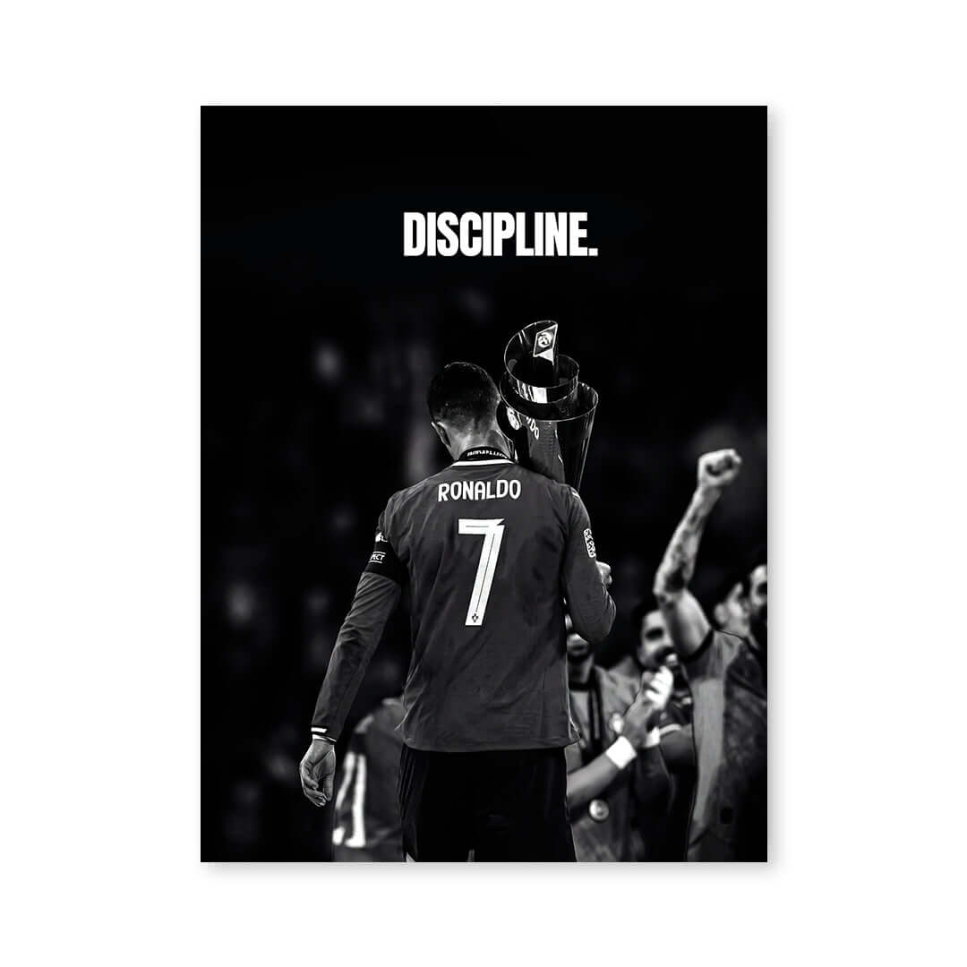 Cuadro Póster Cristiano Ronaldo Discipline | Decoración de Fútbol