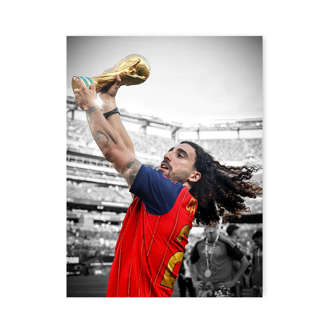 Cuadro Póster Campeón del Mundo | Decoración de Fútbol