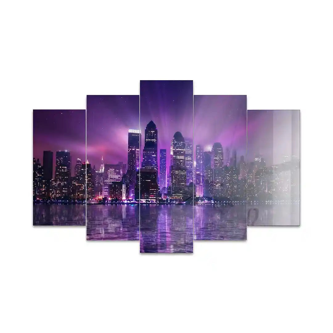 Cuadro de Metacrilato Ciudad Nocturna | Decoración Urbana