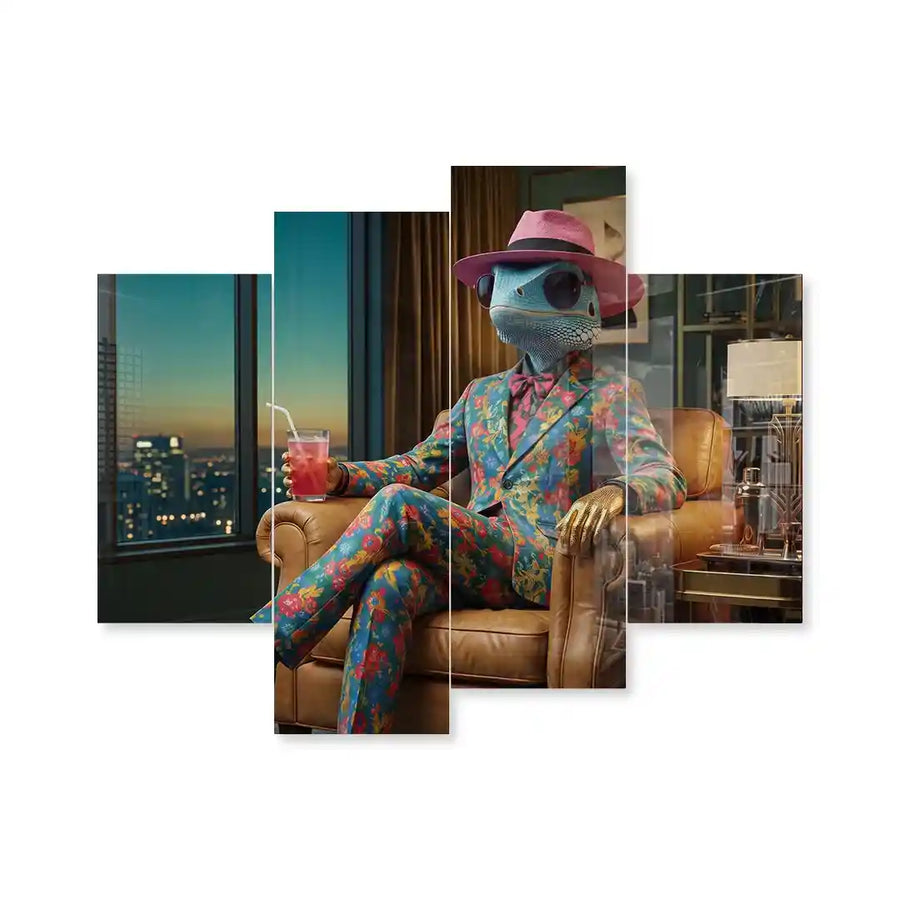 Cuadro de Metacrilato Iguana Urbana | Decoración Moderna