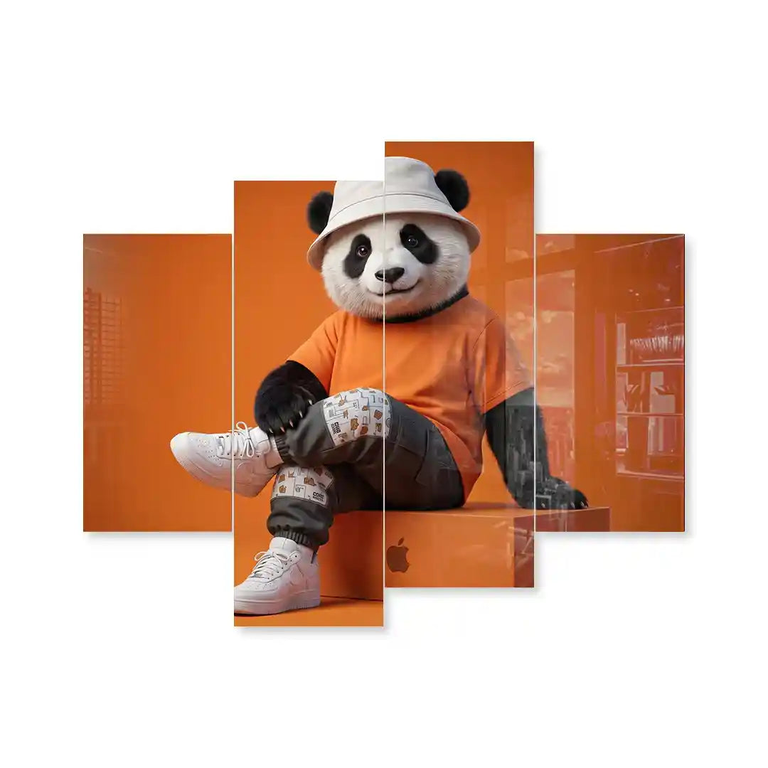 Cuadro de Metacrilato Panda Urbano | Decoración Moderna
