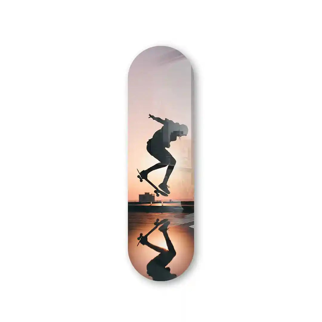 Cuadro Patineta con Skater | Skate Sunset