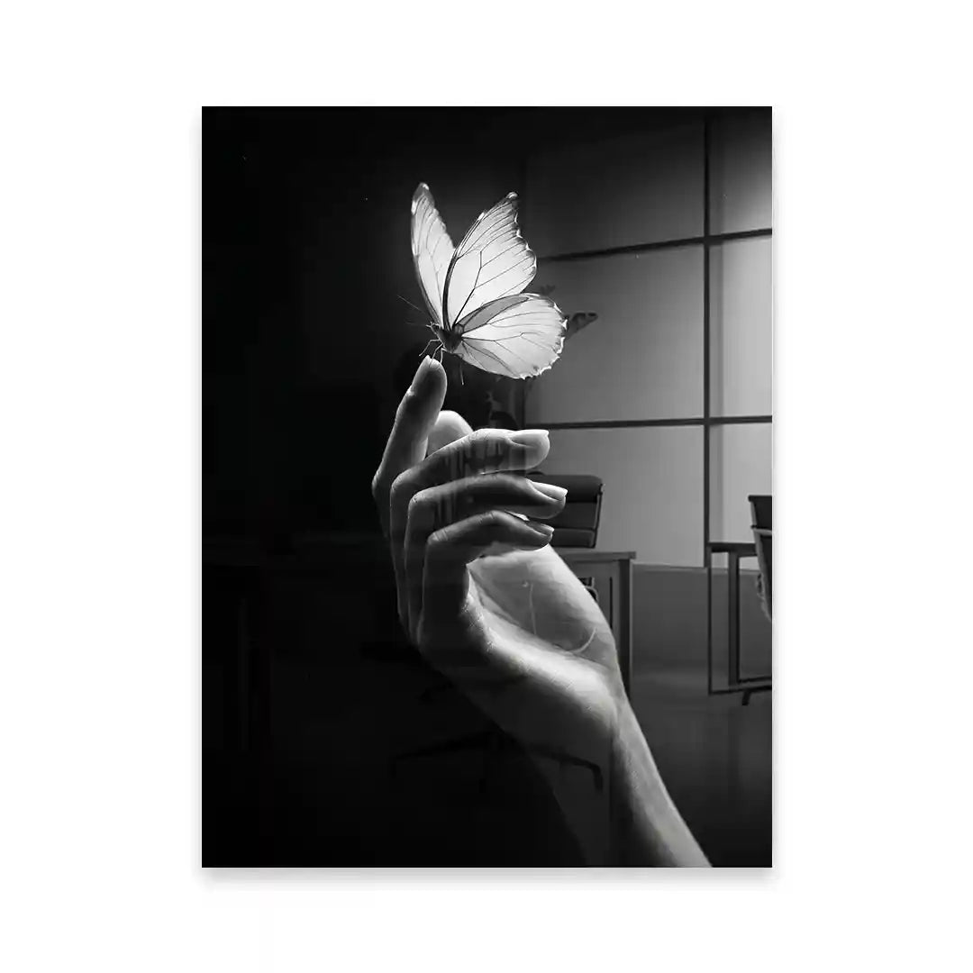Cuadro Mariposa de Luz | Black & White