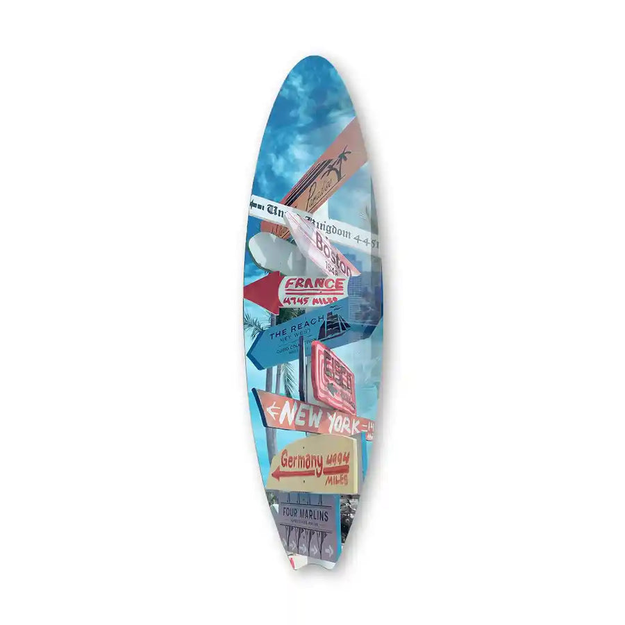 Cuadro Decorativo Tabla de Surf | Estilo Viajero Vintage