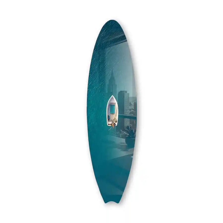 Cuadro Decorativo Tabla de Surf | Mar Turquesa