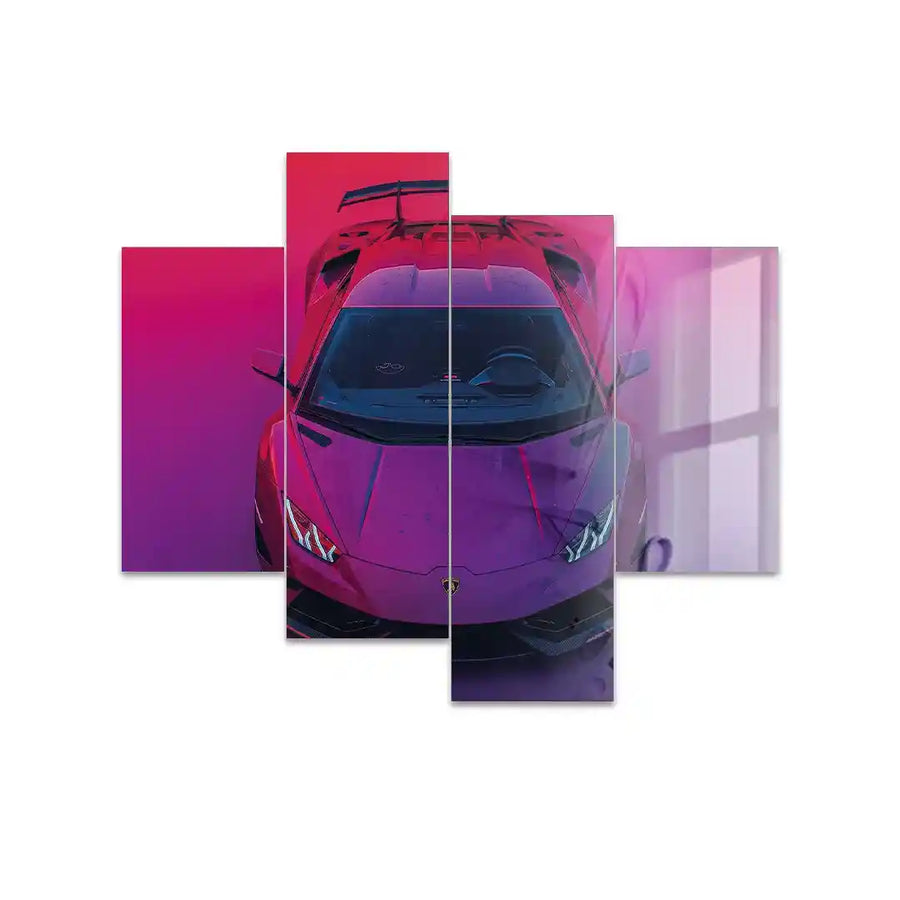 Cuadro de Metacrilato Lamborghini Morado | Decoración de Coches
