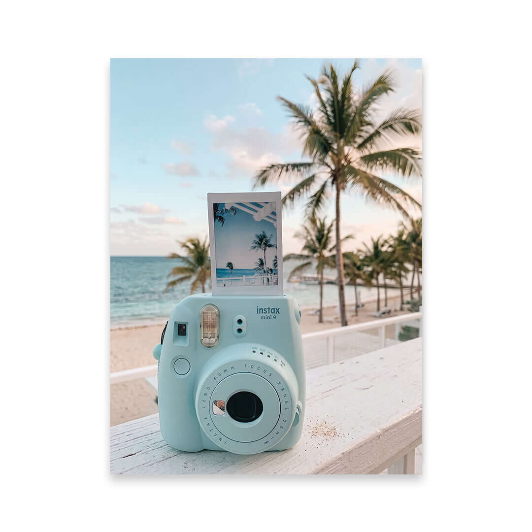 Cuadro Póster Cámara Polaroid | Decoración Tropical