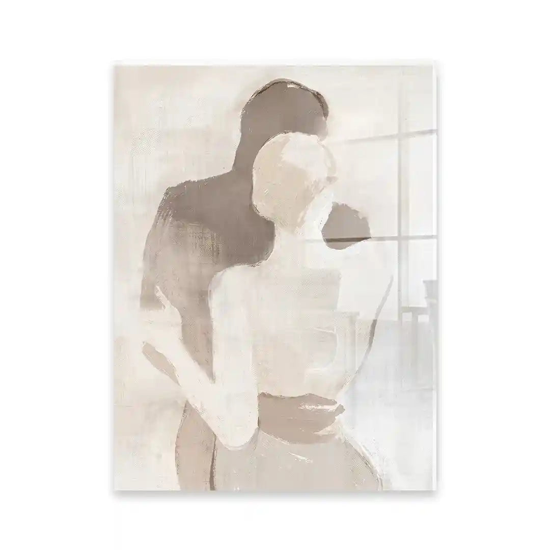 Cuadro Póster Pareja Abstracta Beige | Decoración Minimalista