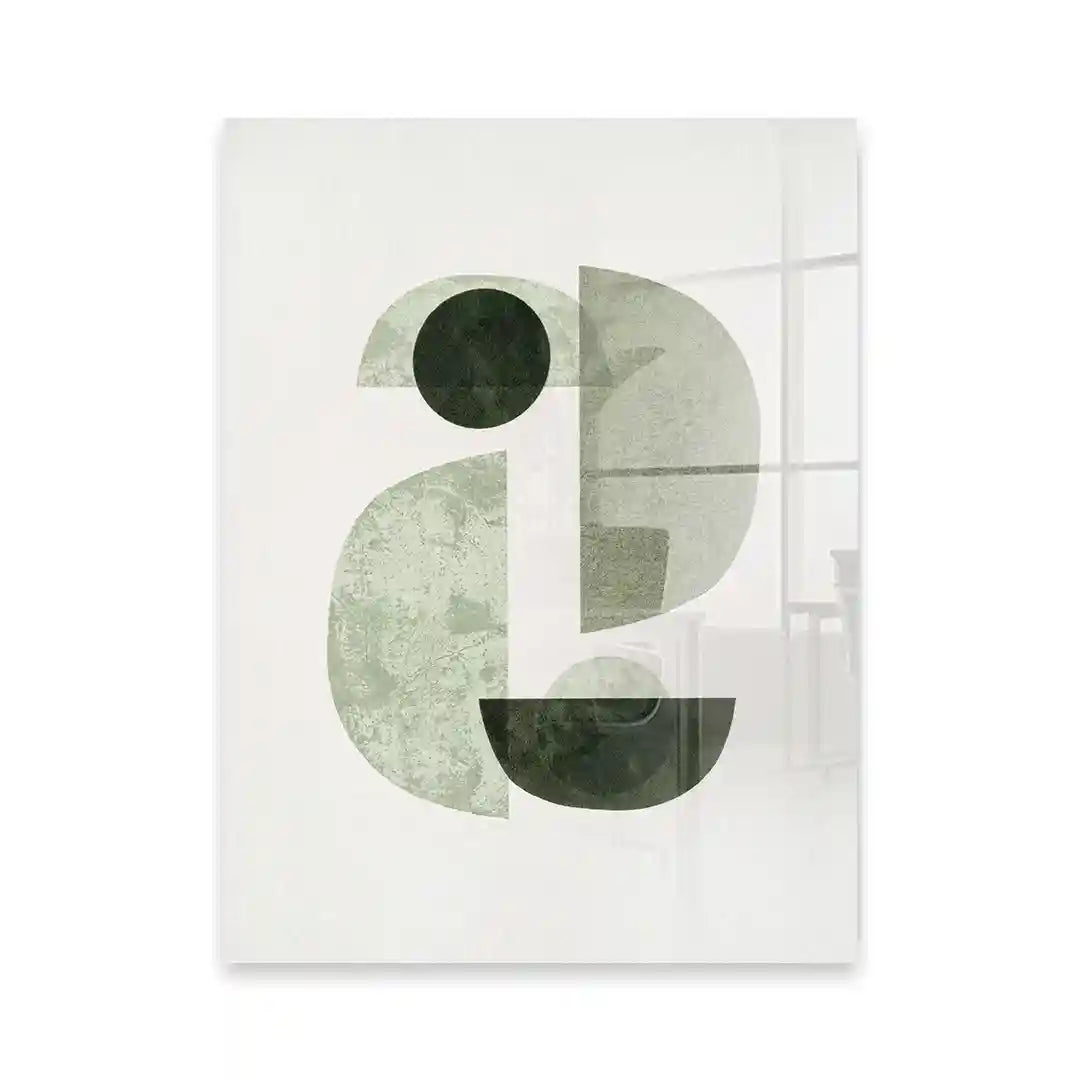 Cuadro Póster Geométrico Verde | Decoración Minimalista