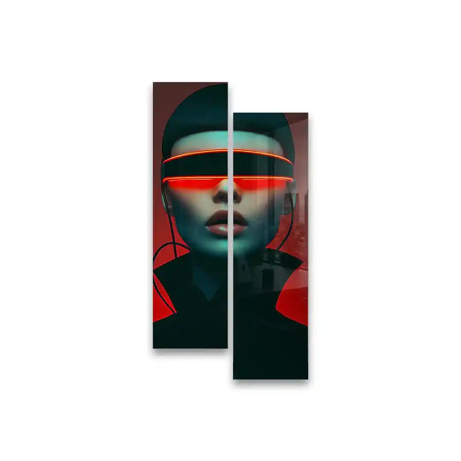 Cuadro Díptico Visión Cibernética | Arte Futurista