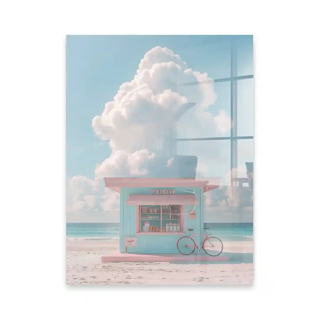 Cuadro Póster Beach Shop Pastel | Verano Costero