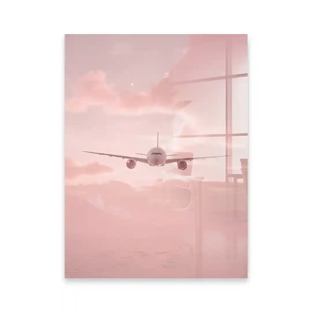Cuadro Póster Pink Flight | Vuelo entre Nubes