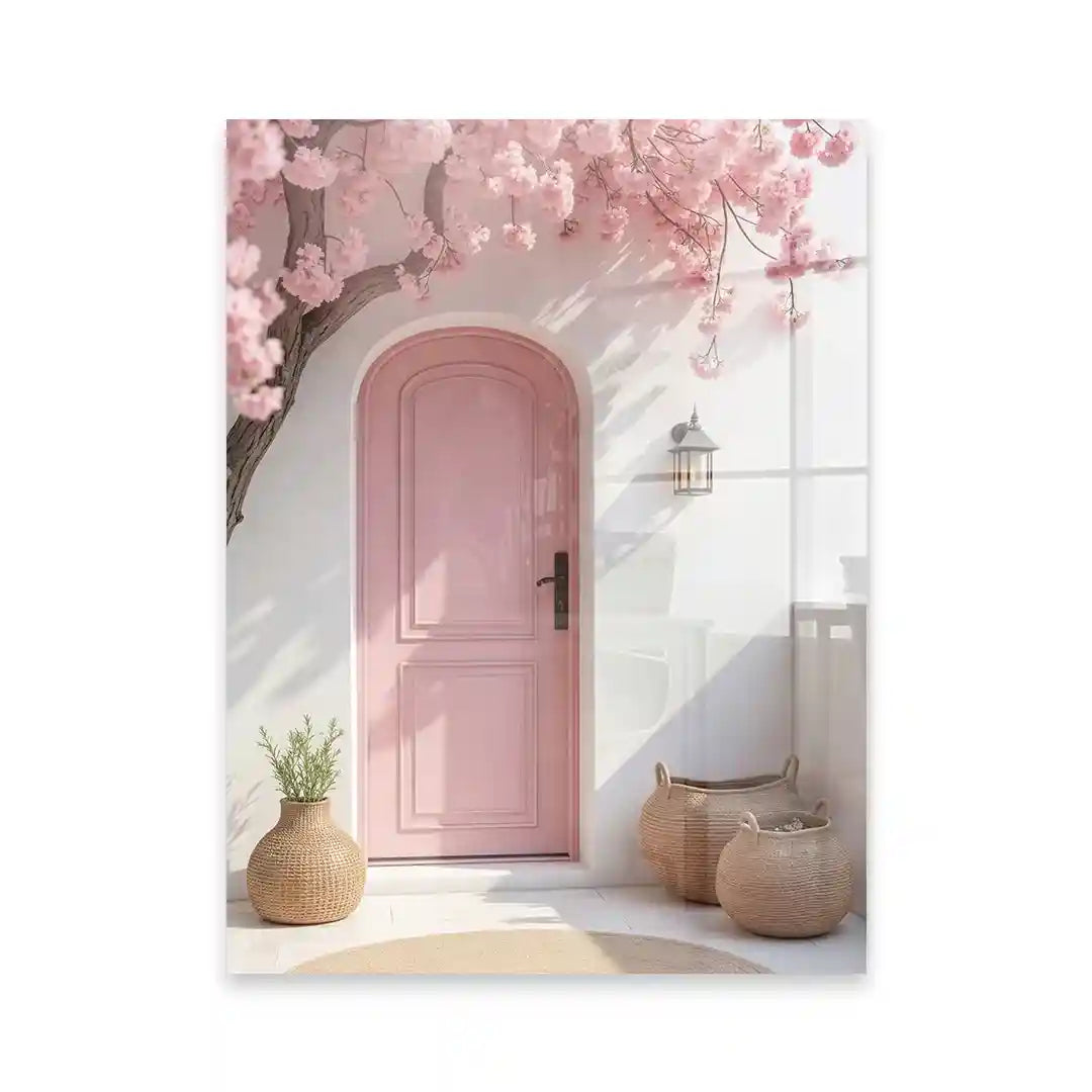 Cuadro Póster Pink Entrance | Puerta entre Flores
