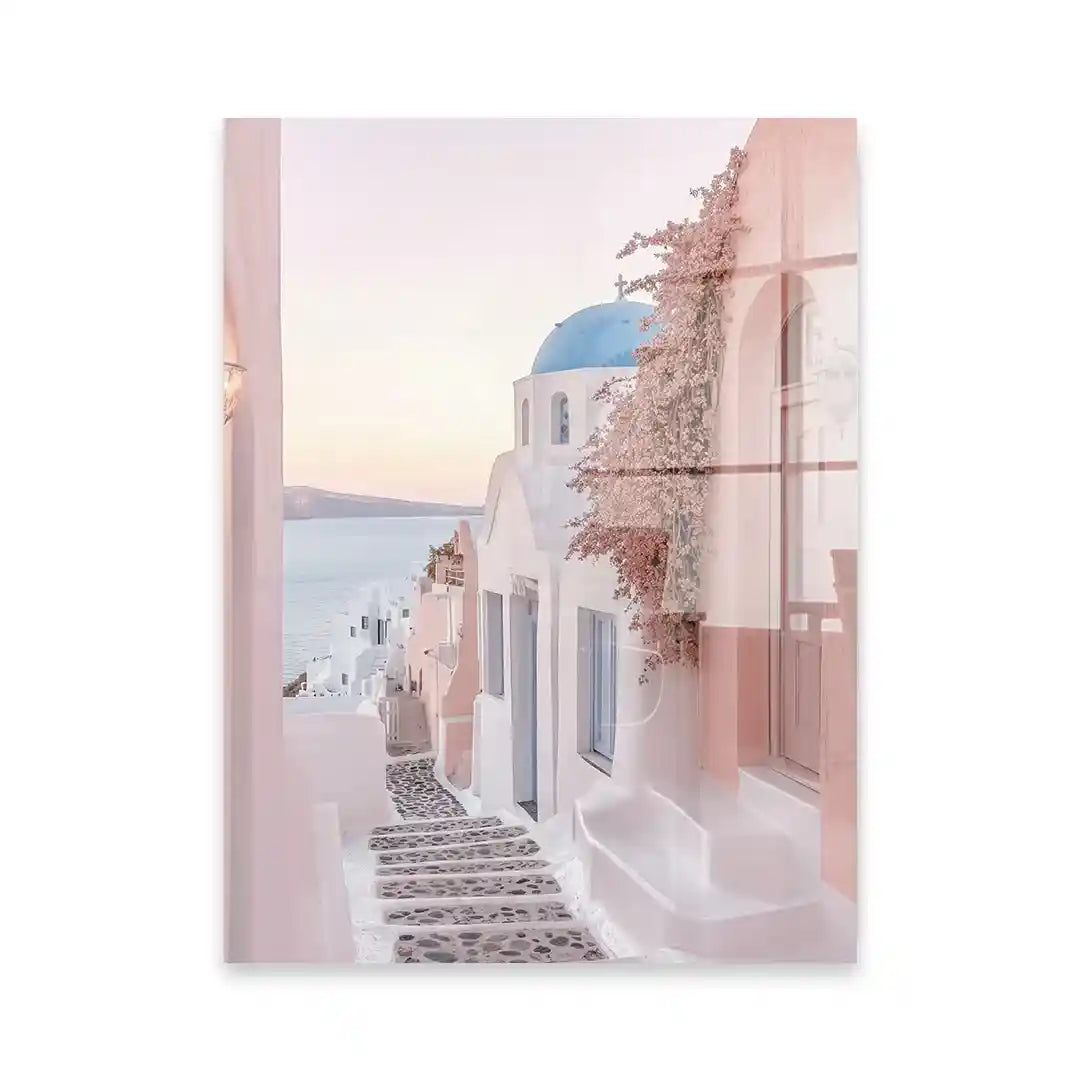 Cuadro Póster Santorini | Pink Sunset