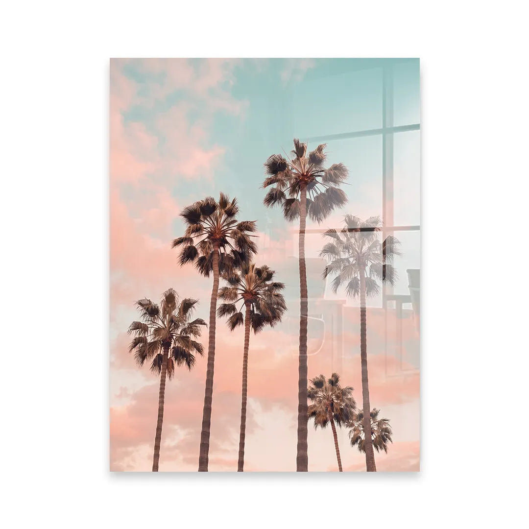 Cuadro Póster Palmeras al Atardecer | California Sunset