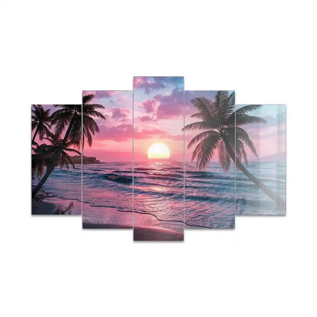 Cuadro de Metacrilato Atardecer Tropical | Decoración de Playa