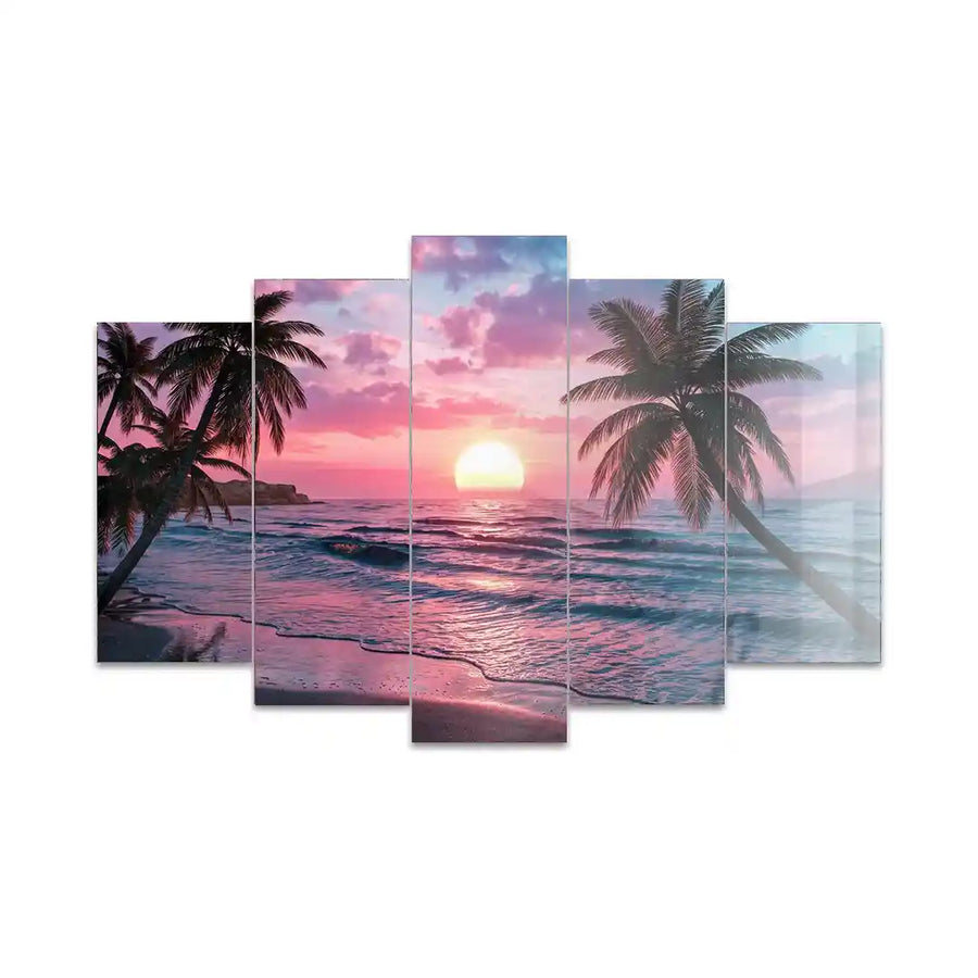 Cuadro de Metacrilato Atardecer Tropical | Decoración de Playa